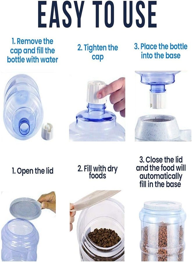 TGOPIT موزع طعام وماء أوتوماتيكي للحيوانات الأليفة من تي جوبيت، طقم موزع طعام وماء للكلاب، سعة 1 جالون، يعمل بالجاذبية، سهل التنظيف، مناسب للكلاب الصغيرة والمتوسطة الحجم والجراء والقطط الصغيرة (متعدد الألوان). - Image 3